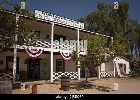 Das Robinson Rose House (jetzt Besucherzentrum) an der Plaza de Armas im Old Town San Diego State Park Stockfoto