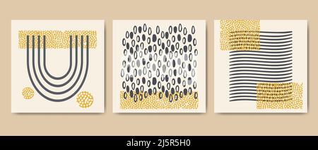 9 quadratische Layoutvorlagen für Social Media Stock Vektor