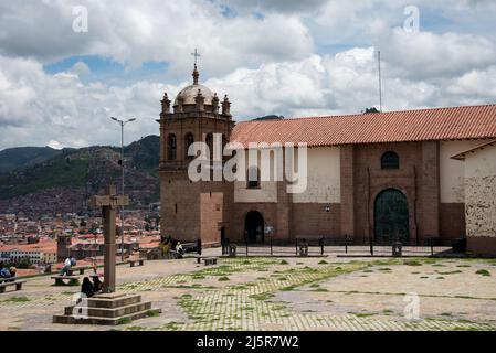 Mirador San Cristobal Katholische Kirche Stockfoto