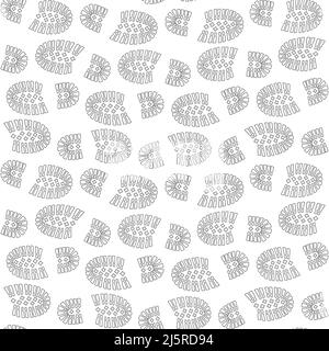 Nahtloses Muster mit einer Fußabdruck von Schuhen. Vektorgrafik. Stock Vektor