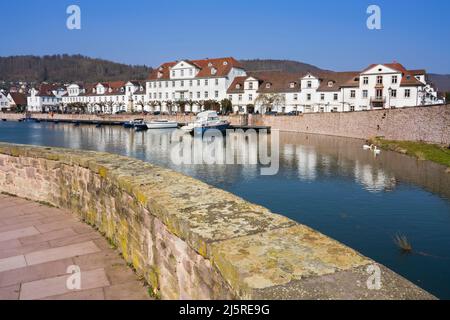 Der neue Hafen von Bad Karlshafen, Weserbergland, Hessen, Deutschland, Europa Stockfoto