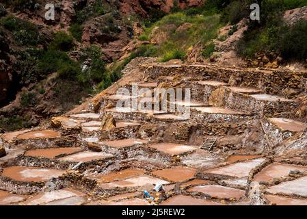 Salinas de Maris Salzverdampfungsteiche Stockfoto