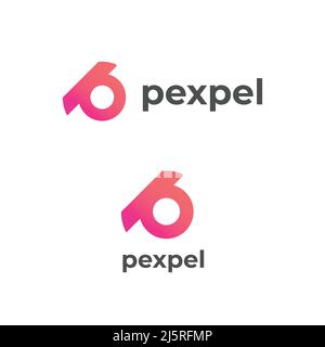 P Alphabet Buchstaben Logo abstrakte Initialvorlage Stock Vektor