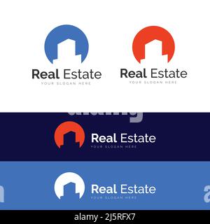Real Estate Building Logo | Sun mit Real Estate Logo Stock Vektor