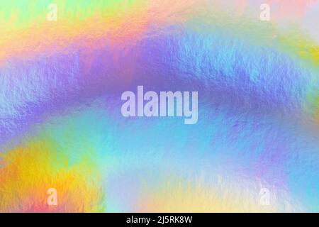 Hintergrund der holografischen Folie. Abstrakt glänzende festliche Kulisse Stockfoto