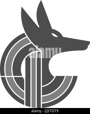 Anubis Symbol Logo Design Illustration Vorlage Vektor Stock Vektor