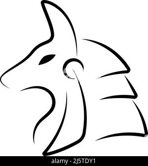Anubis Symbol Logo Design Illustration Vorlage Vektor Stock Vektor