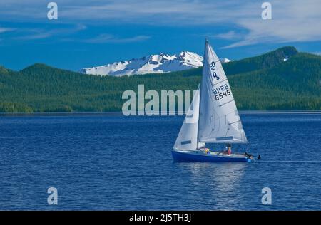 Waldo Lake, Cascade Range, Oregon Stockfoto