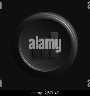 Schwarzes Signalsymbol. Isoliertes Rundes Element. Vektorgrafik Stock Vektor