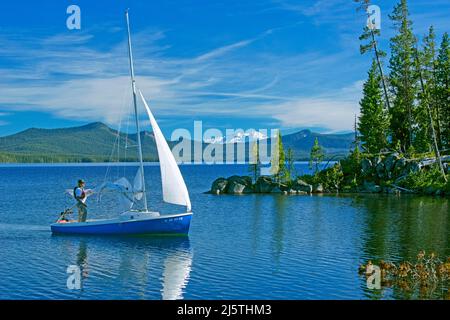 Waldo Lake, Cascade Range, Oregon Stockfoto