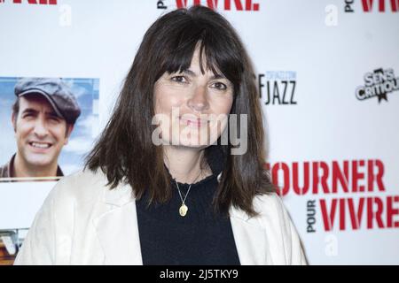 Paris, Frankreich, 25. April 2022, Valerie Perrin, Teilnahme an der Vorführung von Tourner Pour Vivre im Cinema des Cineastes in Paris, Frankreich, am 25. April 2022. Foto von Aurore Marechal/ABACAPRESS.COM Stockfoto