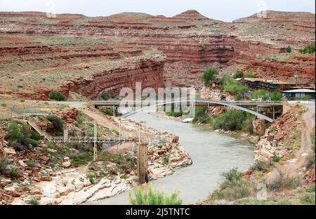 Brücke über den San Juan River - Utah Stockfoto