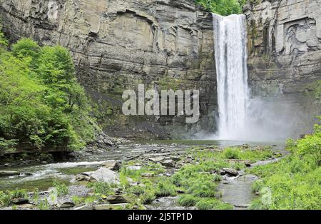 Taughannock Falls und Creek, New York Stockfoto