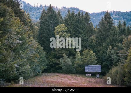 Ein kleines Haus in Slowenien Stockfoto