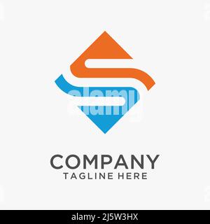 SS-Logo im Letter-Design Stock Vektor