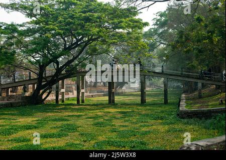 Brücke zu überqueren Kanal bei Alappuzha Staat Kerala Indien Stockfoto