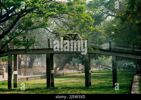 Brücke zu überqueren Kanal bei Alappuzha Staat Kerala Indien Stockfoto