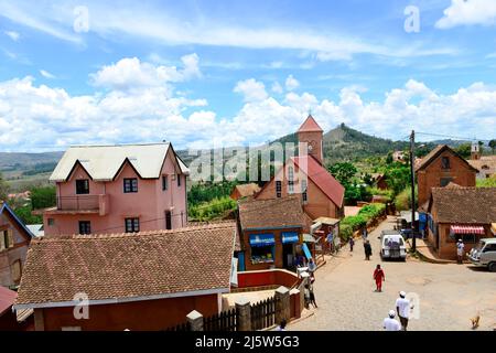 Ambohimanga ist ein Hügel und eine traditionelle befestigte königliche Siedlung (rova) in Madagaskar. Stockfoto