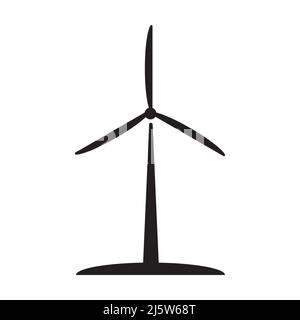 Windmühle alternative Windkraftanlage und erneuerbare Energie Vektor-Umwelt-Konzept für Grafik-Design, Logo, Website, Social Media, mobile App, U Stock Vektor