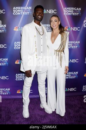 La, USA, 25. April 2022, Nico beim ÔAmerican Song ContestÕ Halbfinale 1 Red Carpet, der am 25. April 2022 in Universal City, CA, im Universal Studios Lot stattfand. © Janet Gough / AFF-USA.COM Stockfoto