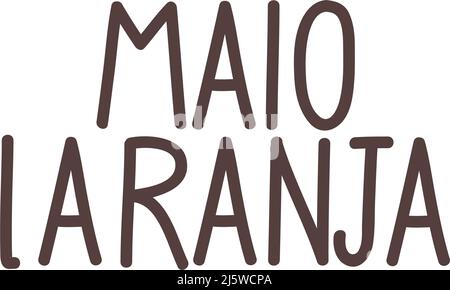 maio laranja Schriftzug Stock Vektor