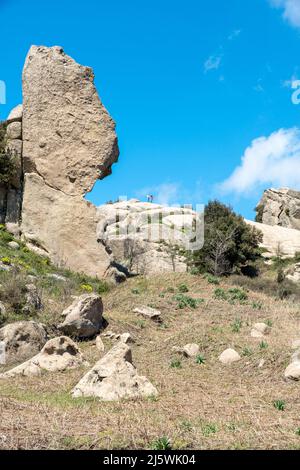 guerriero - Altipiano dell'Argimusco, sito archeologico e naturalistico siciliano, rocce antiche milioni di anni, forme particolari, archeoastronomia Stockfoto