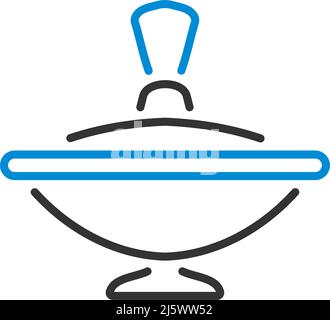 Peg-Oben-Symbol. Editierbare Fett Formatigte Kontur Mit Farbfüllungsdesign. Vektorgrafik. Stock Vektor