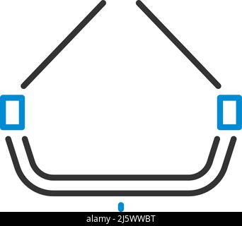 Symbol „Alpinist Seat“. Editierbare Fett Formatigte Kontur Mit Farbfüllungsdesign. Vektorgrafik. Stock Vektor