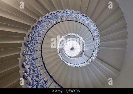 Die Tulip Staircase am Royal Naval College, Greenwich, London Stockfoto