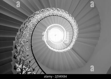 Die Tulip Staircase am Royal Naval College, Greenwich, London Stockfoto