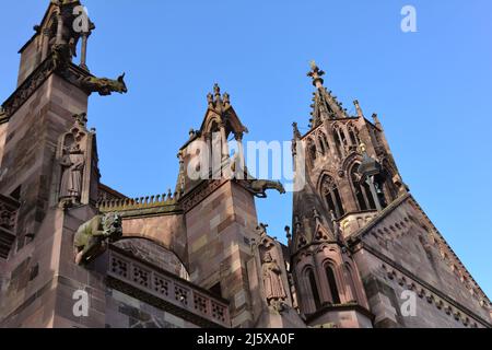 Teil des Münster im Stadtzentrum von Freiburg im Breisgau, Schwarzwald, Baden Württemberg, Deutschland Stockfoto