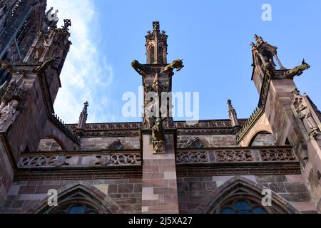 Teil des Münster im Stadtzentrum von Freiburg im Breisgau, Schwarzwald, Baden Württemberg, Deutschland Stockfoto