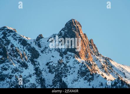 Nordwand von Pierre Avoi, Pennine Alps, Wallis, Schweiz Stockfoto