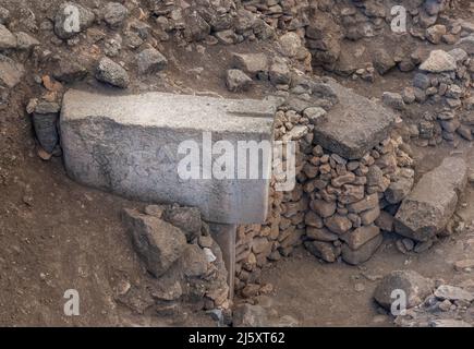 Gobeklitepe Achaelogische Ausgrabungsstätte, der erste Tempel der Menschheit Stockfoto
