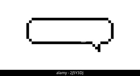 Sprechblasenpixel-Symbol einfaches Design Stock Vektor