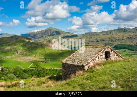 Old Peat Barn in der Boot Bank in Eskdale Cumbria Stockfoto