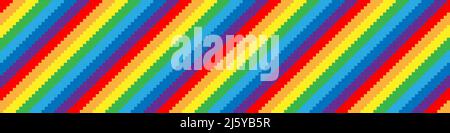 Regenbogen Pixel Hintergrund einfaches Design Stock Vektor