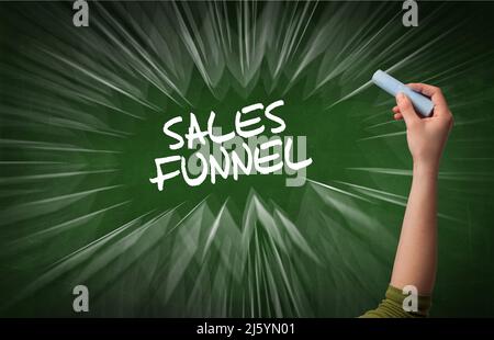 Handzeichnung Online-Shopping-Konzept Stockfoto