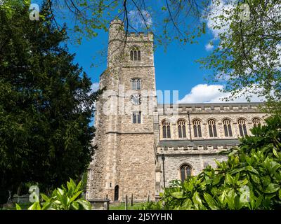 Blick auf die Architektur der Bishop All Saints Church im Fulham House and Garden-Viertel in London Stockfoto