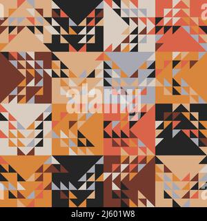 Moderne Mosaikmuster mit abstrakten geometrischen Formen und verschiedenen Farbformen. Digitale Grafikdesign-Elemente für Poster, Cover, Kunst, Presen Stock Vektor