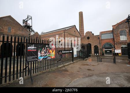 National Mining Museum, Lady Victoria Colliery, Newtongrange, Dalkeith EH22 4QN, Schottland, VEREINIGTES KÖNIGREICH. Wurde 1984 gegründet, um die physischen Oberflächenreste der Lady Victoria Colliery in Newtongrange, Midlothian, Schottland, zu erhalten. Die 1890 von der Lothian Coal Company versenkte Kolonie wurde 1894 in Produktion gebracht. Stockfoto