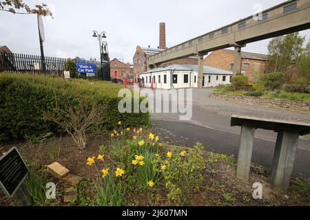 National Mining Museum, Lady Victoria Colliery, Newtongrange, Dalkeith EH22 4QN, Schottland, VEREINIGTES KÖNIGREICH. Wurde 1984 gegründet, um die physischen Oberflächenreste der Lady Victoria Colliery in Newtongrange, Midlothian, Schottland, zu erhalten. Die 1890 von der Lothian Coal Company versenkte Kolonie wurde 1894 in Produktion gebracht. Stockfoto