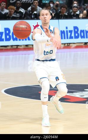 Bologna, Italien. 26. April 2022. Thomas Klepeisz (Ratiopharm Ulm) beim Viertelfinale des Eurocup-Spiels Segafredo Virtus Bologna gegen. Ratiopharm Ulm im Sportpalast Paladozza - Bologna, 26. April 2022 Quelle: Independent Photo Agency/Alamy Live News Stockfoto