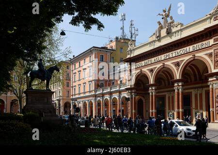 Teatro Arena del Sole (Theater der darstellenden Künste), Via dell'Indipendenza, Bologna, Emilia-Romagna, Norditalien, April 2022 Stockfoto