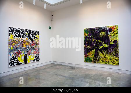 VENEDIG, ITALIEN - April 20: Gemälde von Charline von Heyl auf der Internationalen Kunstausstellung 59. der Biennale Venedig am 20. April 2022 Stockfoto