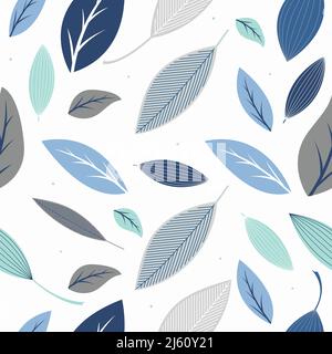 Nahtloses, modisches Blattmuster Stock Vektor