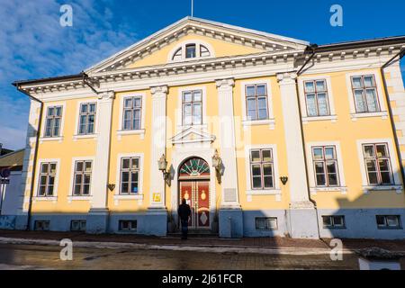 Raekoda, Rathaus, Zentrum von Pärnu, Estland Stockfoto