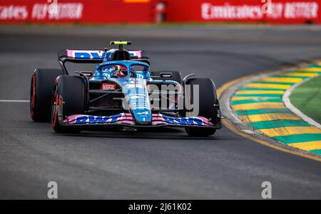 Albert Park Grand Prix Circuit, Melbourne, Australien. 09 April 2022. Esteban Ocon (FRA) vom Team Alpine beim Qualifying. Corleve/Alamy Stockfoto Stockfoto