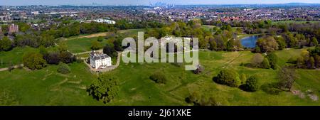 Panoramablick auf den Beckenham Place Park, Lewisham Stockfoto