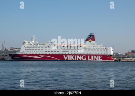 Viking Line MS Mariella in Helsinki, Finnland. Dieses Schiff gehört nun Corsica Ferries und wird als MS Mega Regina betrieben. Stockfoto